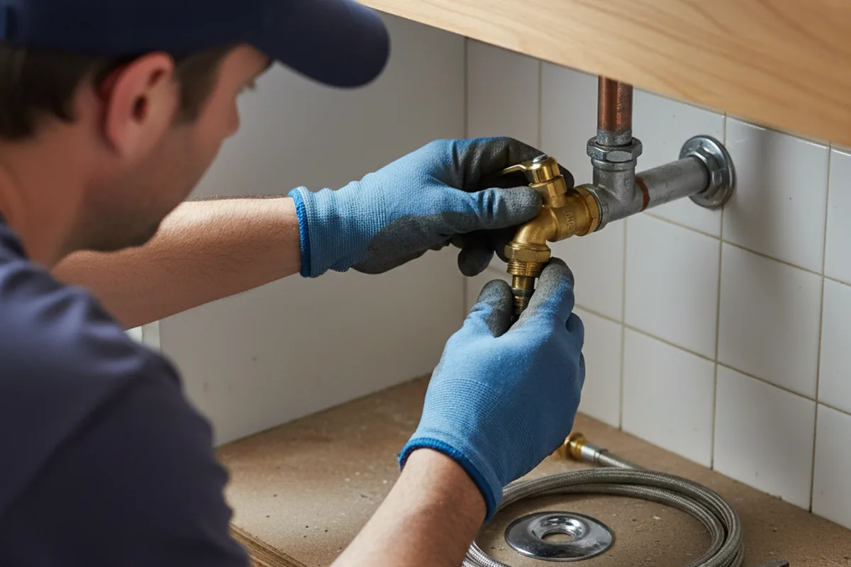 Shutoff valve and fitting work during Emergency Plumbing in Towaco